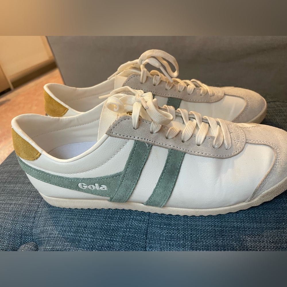 Gola White and Sage Green Trainers